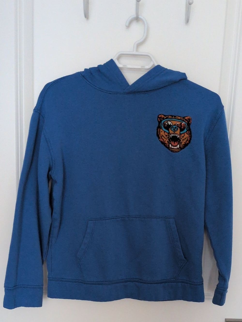 Old Navy Blue Kids Hoodie with Bear Patch